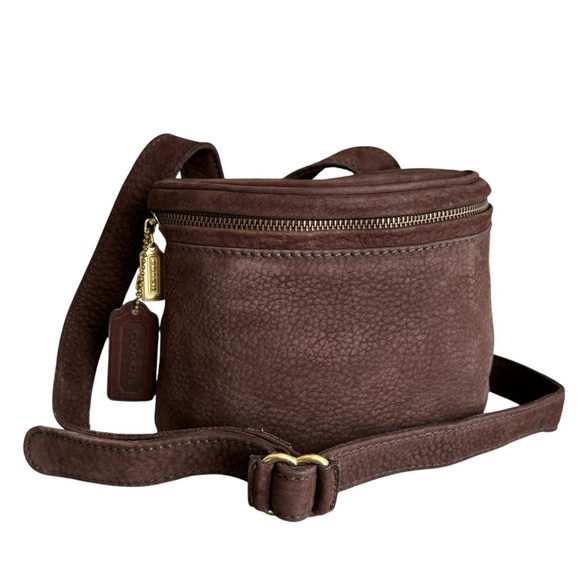 Rare Coach Vintage Creel Crossbody Bag Brown Nubuck Leather - Picture 4 of 17